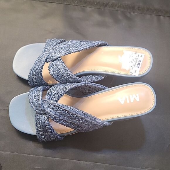 BRAND NEW MIA MAXINE RAFFIA WOMENS MULE HEEL - Picture 8 of 16